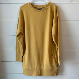 Eddie Bauer Mustard Yellow Crewneck Sweatshirt dress